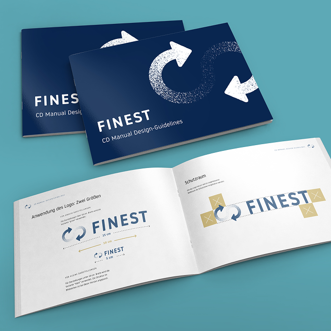 project-finest-print Ansichten des Styleguide-Heftes des Projektes